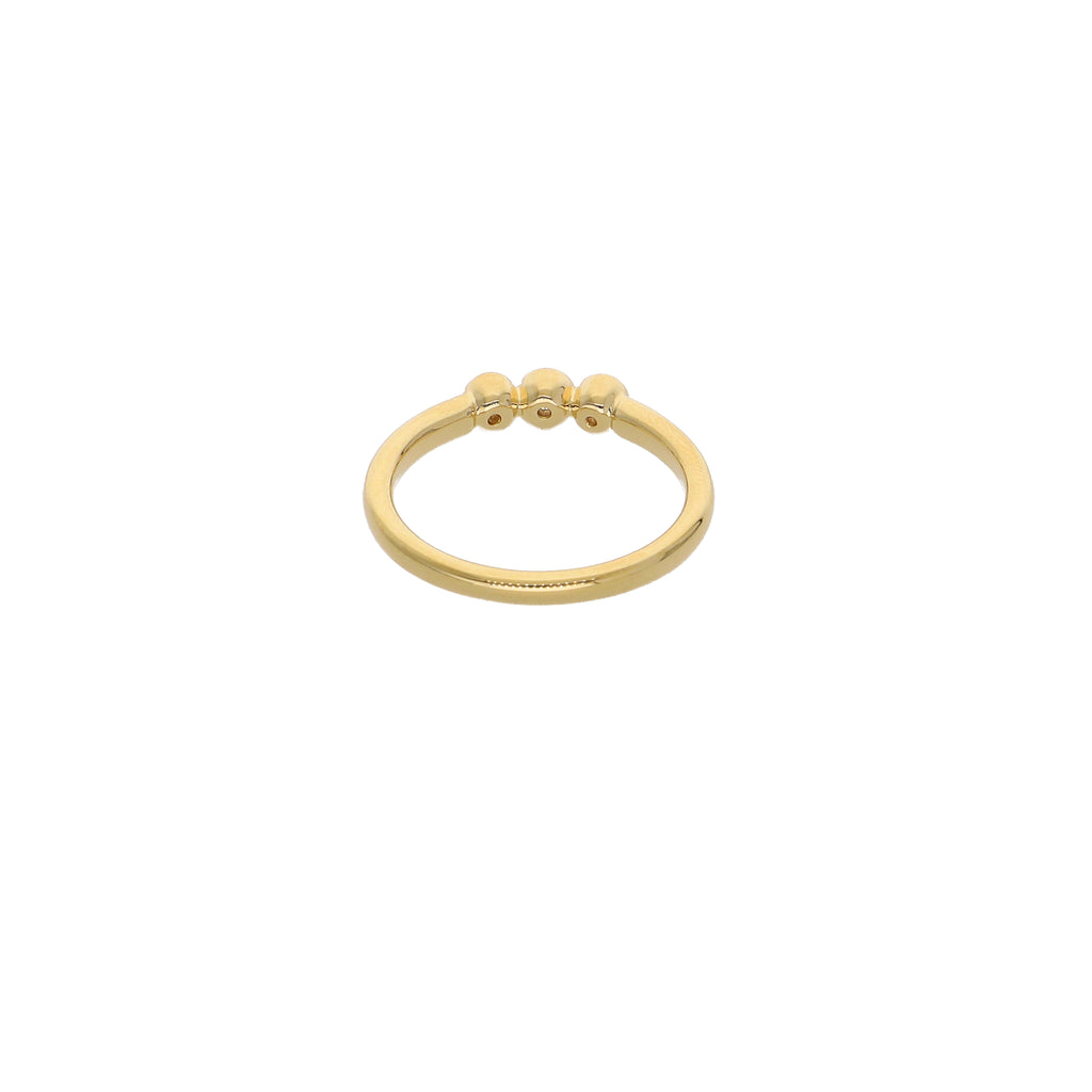 Anillo Oro Amarillo y Brillantes Tricillo Bisel AN13373