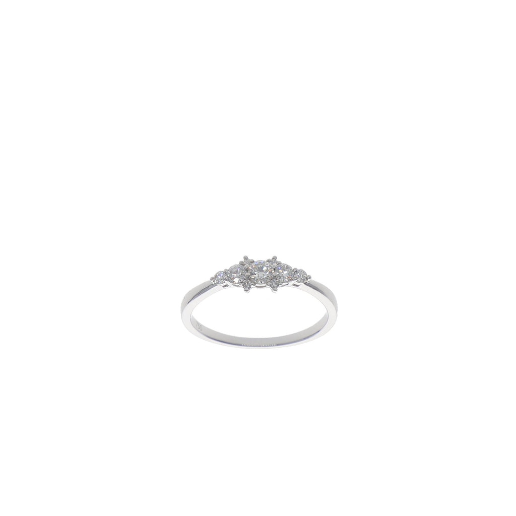 Anillo Oro Blanco y Brillantes AN13401