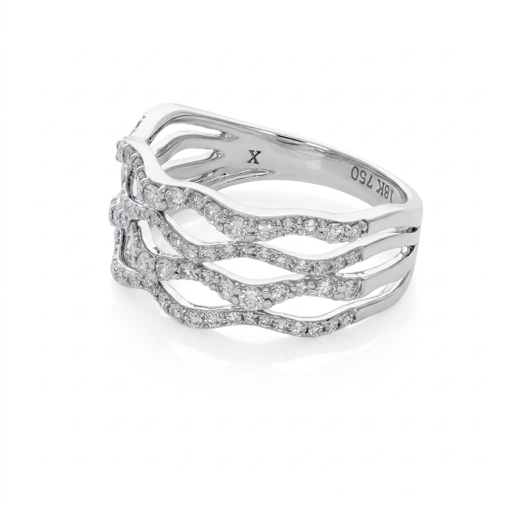 Anillo Oro Blanco y Brillantes AN5955