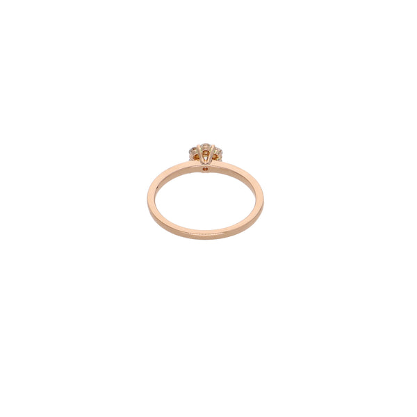 Anillo Oro Rosa y Brillantes Roseta AN13406
