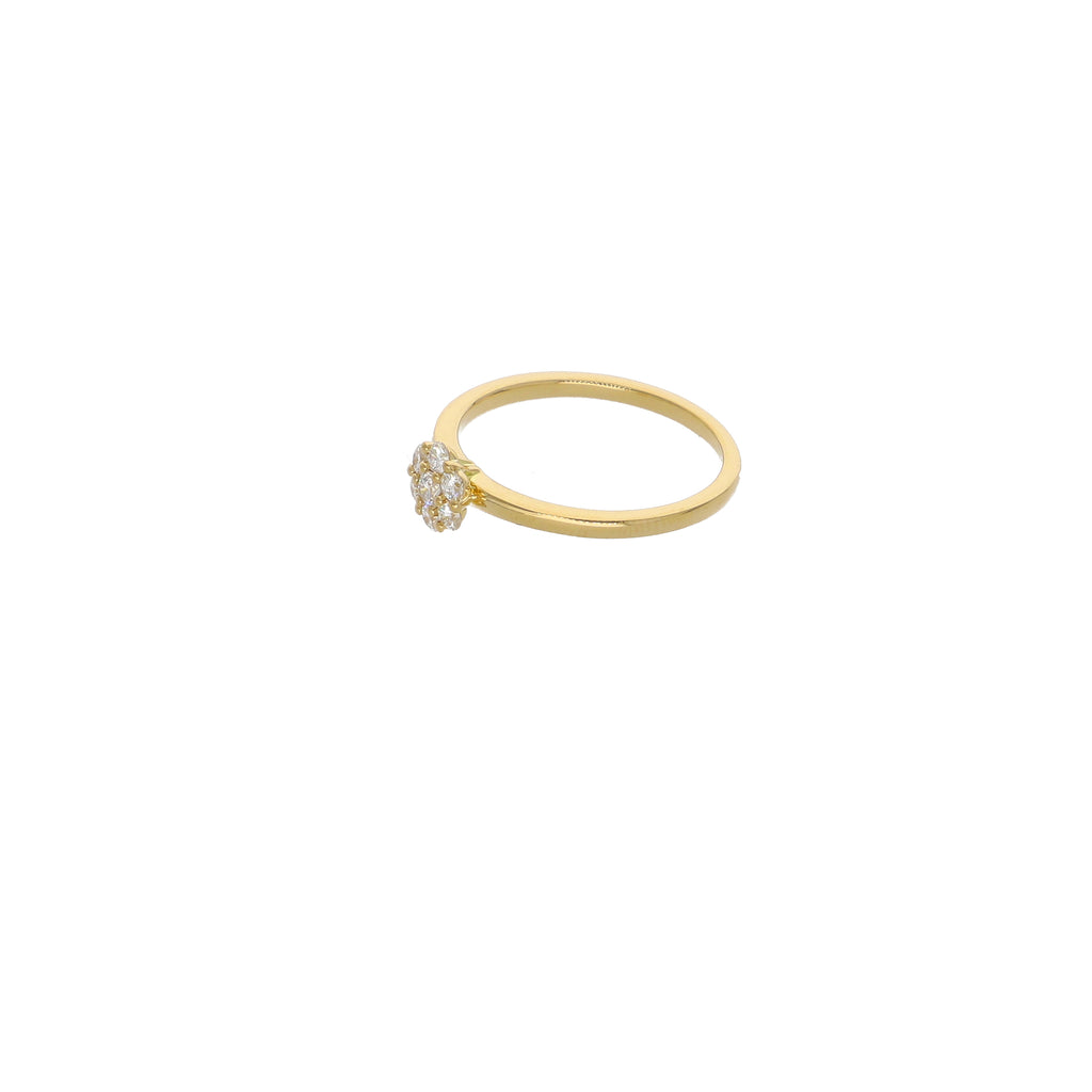 Anillo Oro Amarillo y Brillantes Roseta AN13407