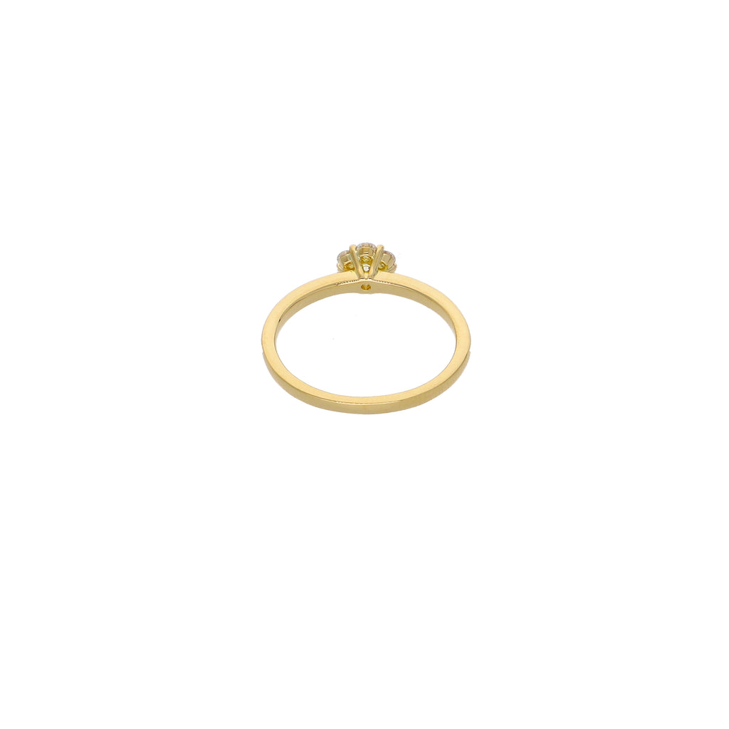 Anillo Oro Amarillo y Brillantes Roseta AN13407