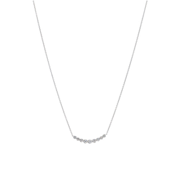 Collar Oro Blanco y Brillantes CO-13412