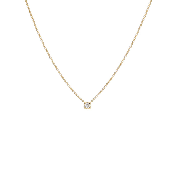 Collar Oro Amarillo y Brillantes Punto Luz CO-13422