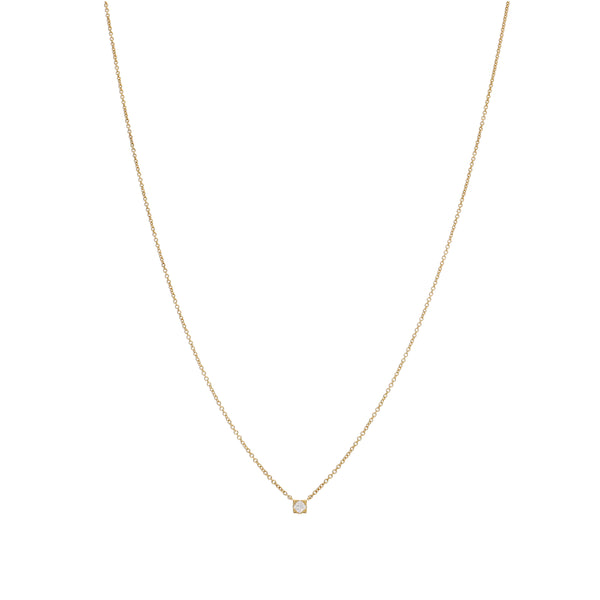 Collar Oro Amarillo y Brillantes Punto Luz CO-13422