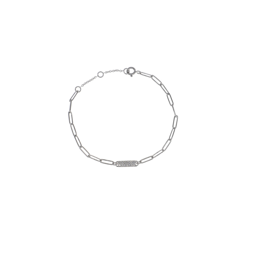 Pulsera Oro Blanco y Brillantes PU13499