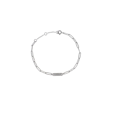 Pulsera Oro Blanco y Brillantes PU13499