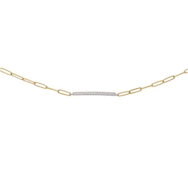 Pulsera Oro Amarillo Blanco y Brillantes PU13501