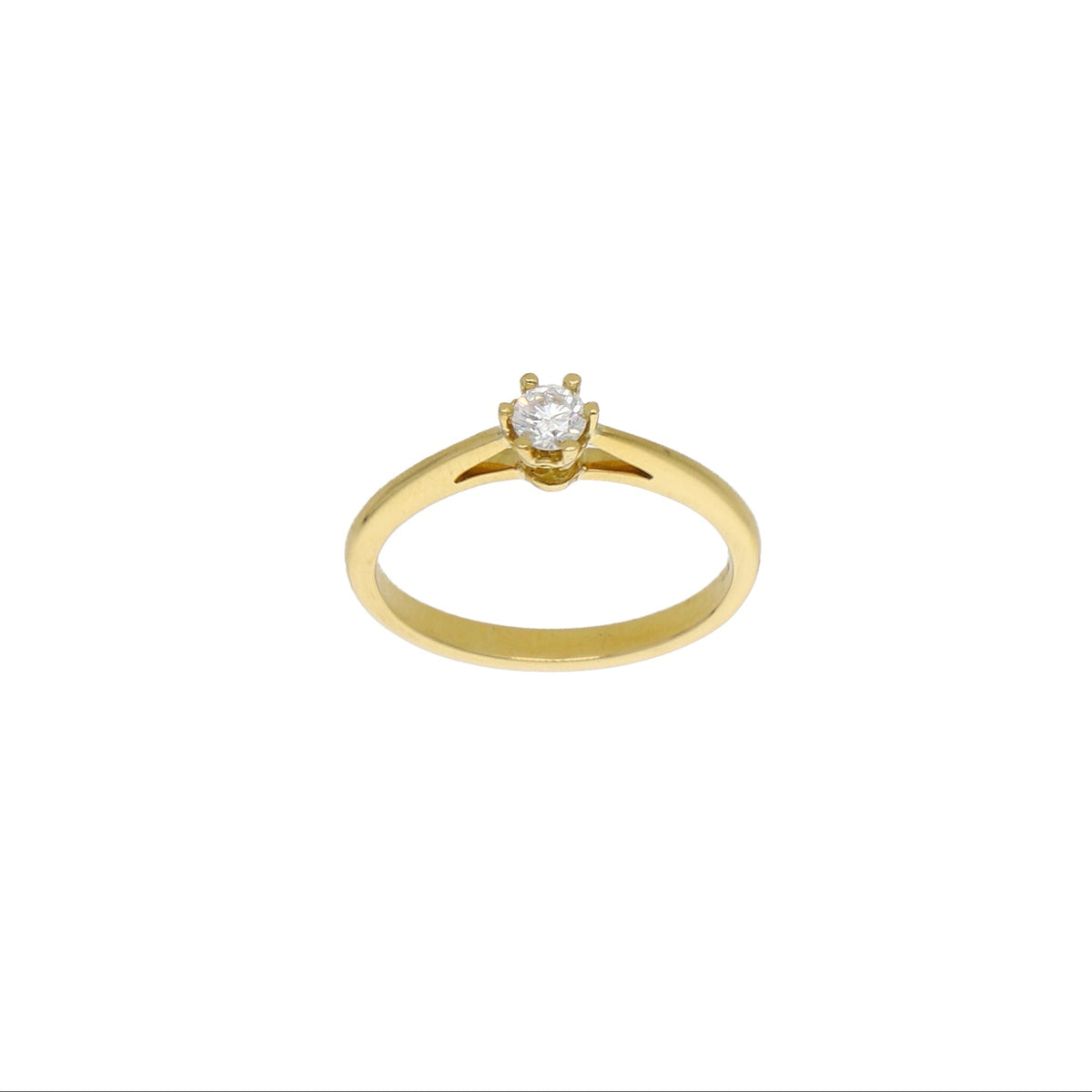 Anillo Oro Amarillo con Brillante AN13623