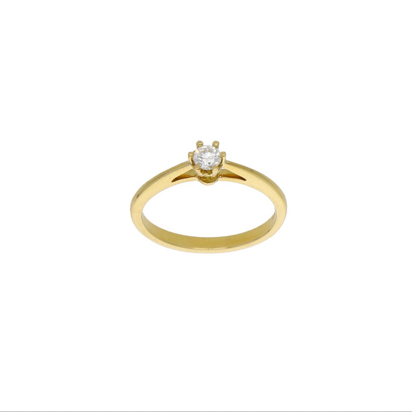 Anillo Oro Amarillo con Brillante AN13623