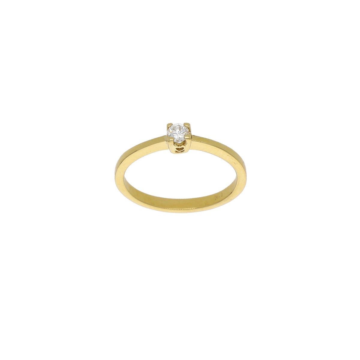 Anillo Oro Amarillo con Brillante AN13624