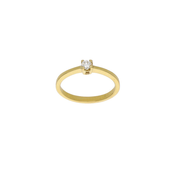Anillo Oro Amarillo con Brillante AN13624