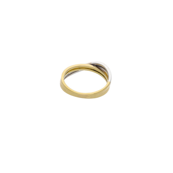 Anillo Oro Amarillo y Blanco con Brillantes AN13572