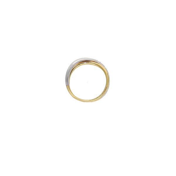 Anillo Oro Amarillo y Blanco con Brillantes AN13573