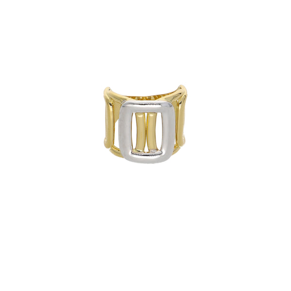 Anillo Oro Amarillo y Blanco AN13576