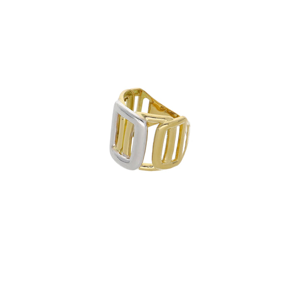 Anillo Oro Amarillo y Blanco AN13576