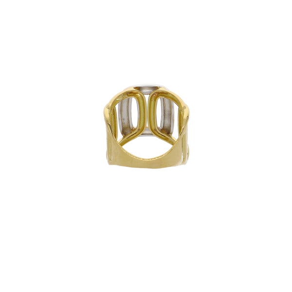 Anillo Oro Amarillo y Blanco AN13576