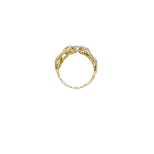 Anillo Oro Amarillo y Blanco AN13576