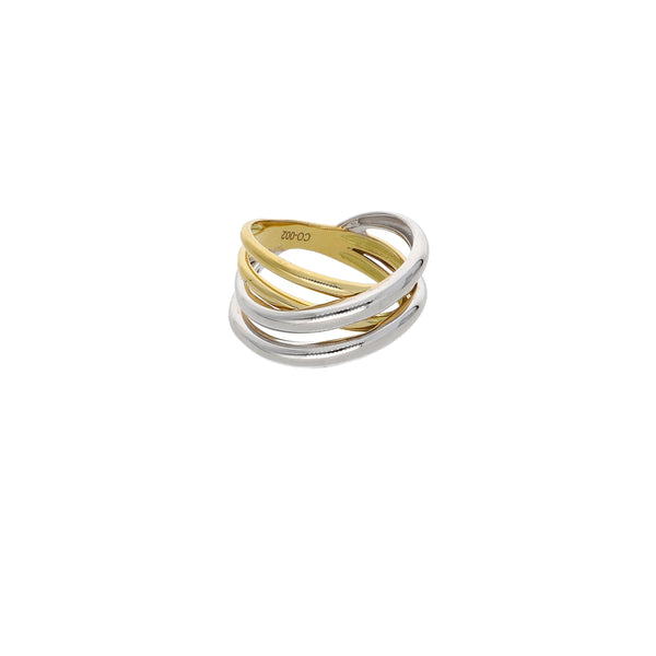 Anillo Oro Amarillo y Blanco AN13580