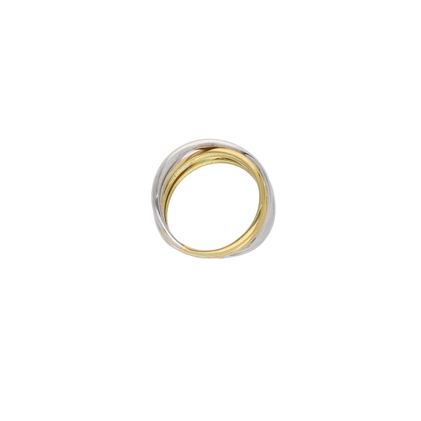 Anillo Oro Amarillo y Blanco AN13580