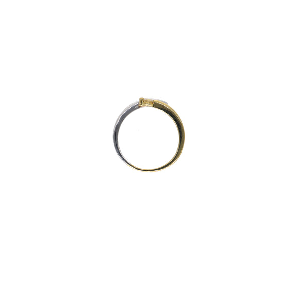Anillo Oro Amarillo y Blanco con Brillante AN13583