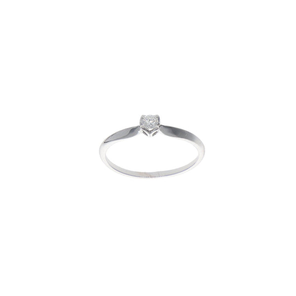 Anillo Oro Blanco y Brillante AN13585