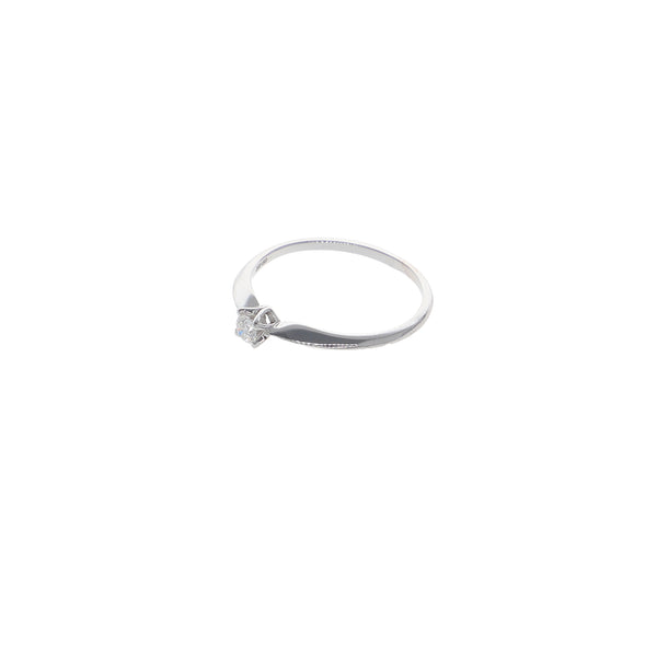 Anillo Oro Blanco y Brillante AN13585
