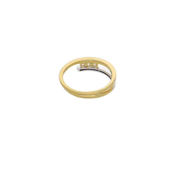 Anillo Oro Amarillo y Blanco con Brillantes AN13589