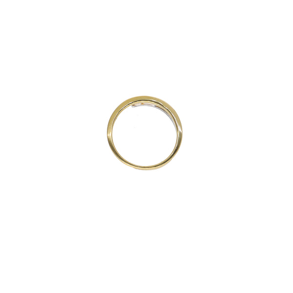 Anillo Oro Amarillo y Blanco con Brillantes AN13589