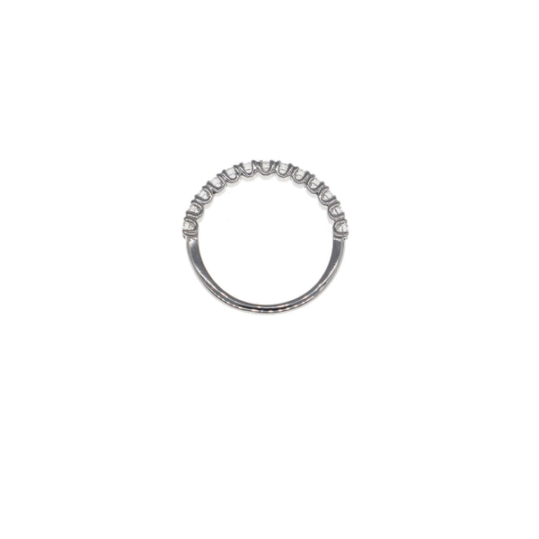 Anillo Oro Blanco y Brillantes Medio Cintillo AN13590