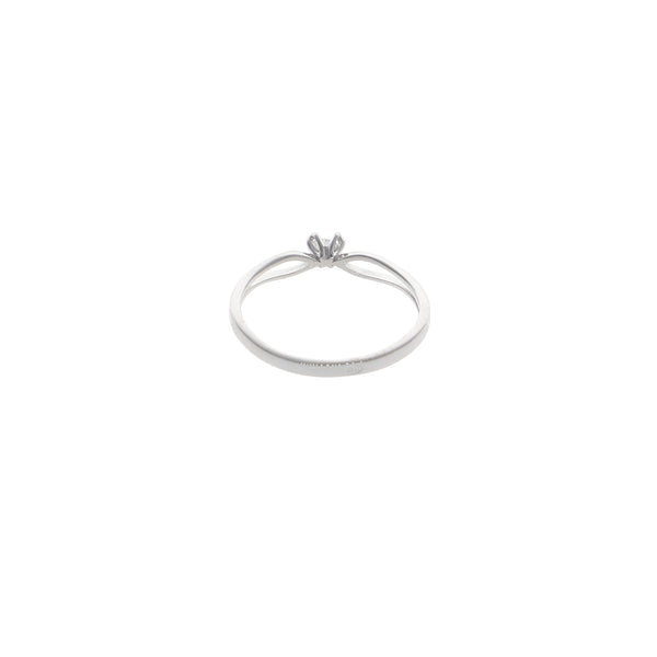 Anillo Oro Blanco y Brillante Solitario AN13592