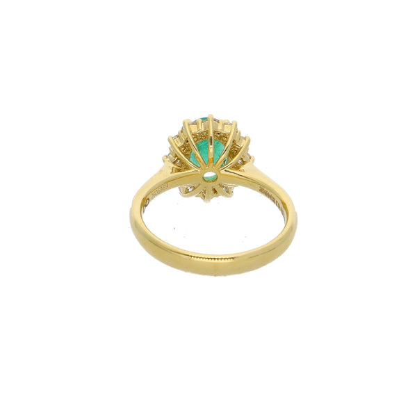 Anillo Oro Amarillo Esmeralda y Brillantes AN2507002