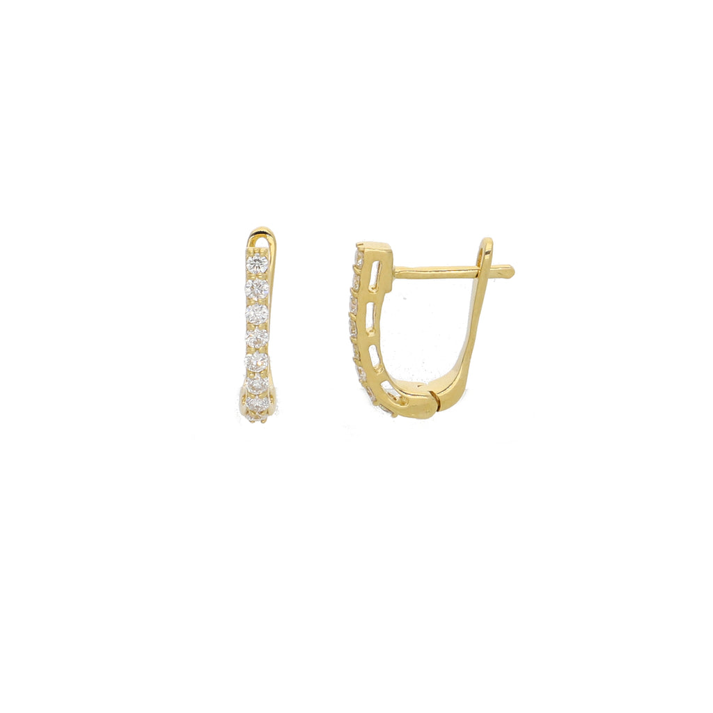 Aros Oro Amarillo Argolla y Brillantes AR2507015