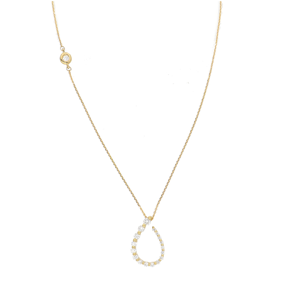 Collar Oro Amarillo y Brillantes CO-13852