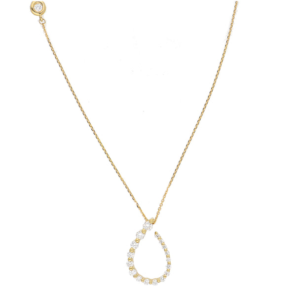 Collar Oro Amarillo y Brillantes CO-13852