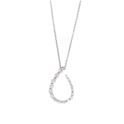 Collar Oro Blanco 14kt y Brillantes CO-13859