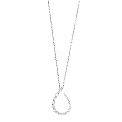 Collar Oro Blanco 14kt y Brillantes CO-13859