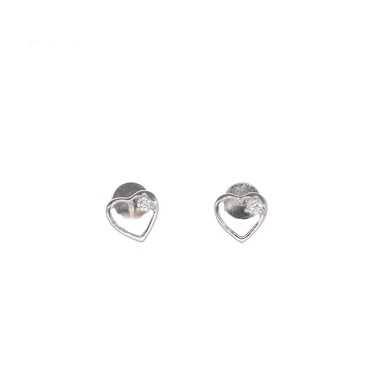 Aros Oro Blanco 14kt y Brillantes AR-13861
