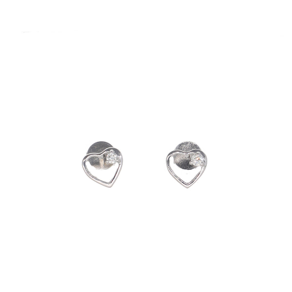 Aros Oro Blanco 14kt y Brillantes AR-13861