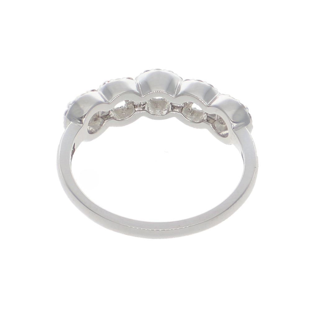 Anillo Oro Blanco Cintillo AN-13889
