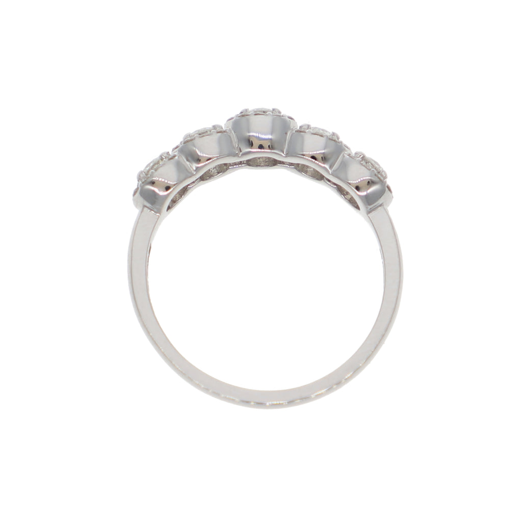 Anillo Oro Blanco Cintillo AN-13889