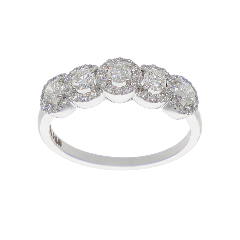 Anillo Oro Blanco Cintillo AN-13889