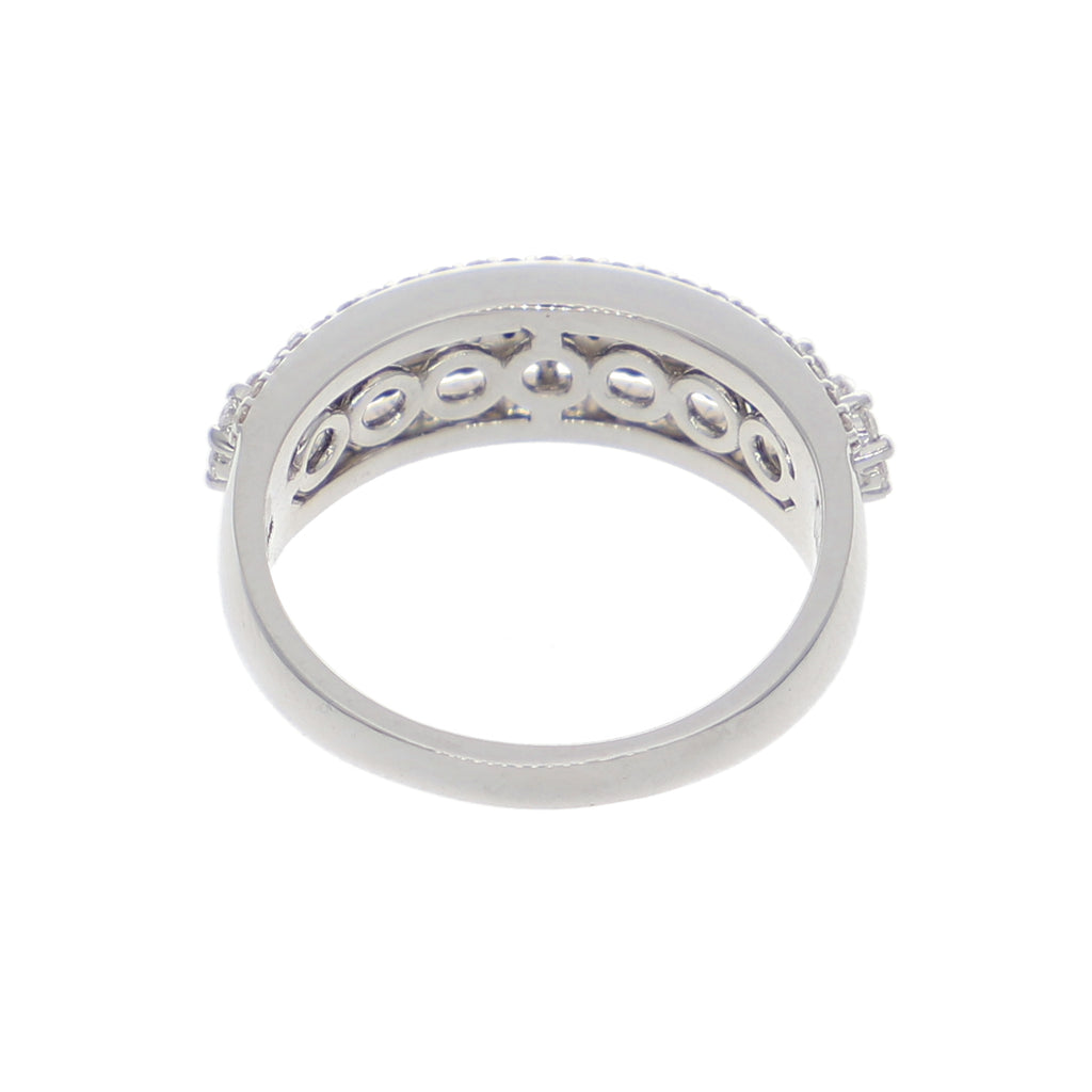 Anillo Oro Blanco Cintillo AN-13890
