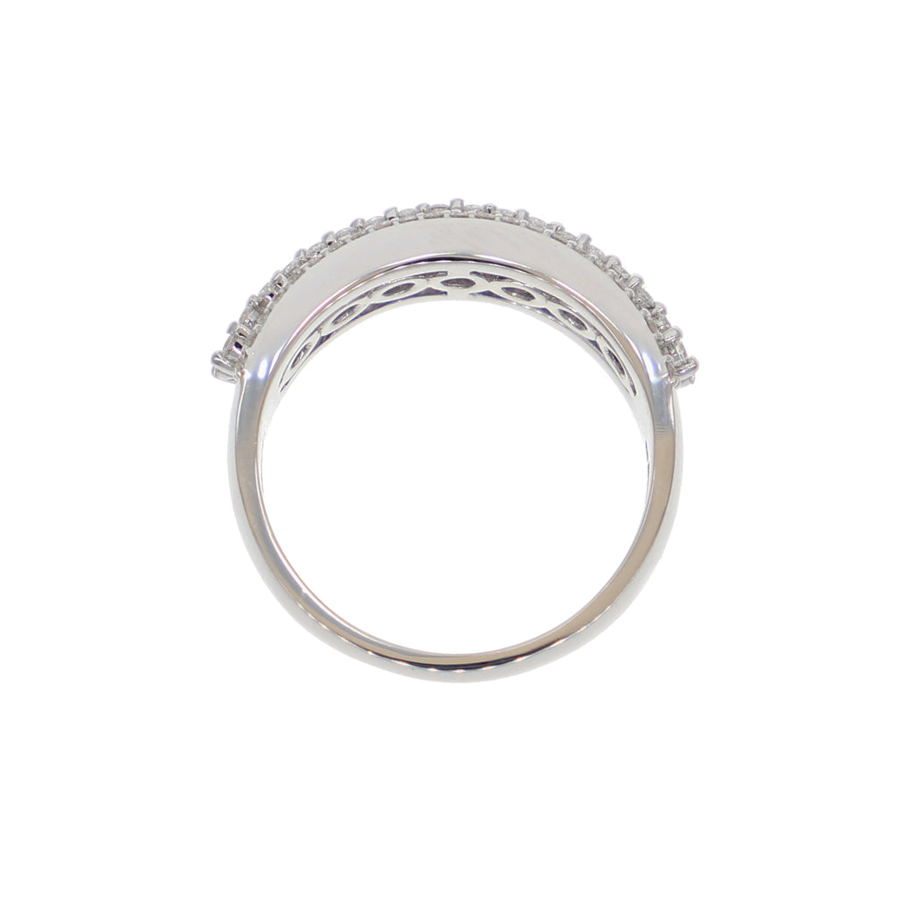 Anillo Oro Blanco Cintillo AN-13890