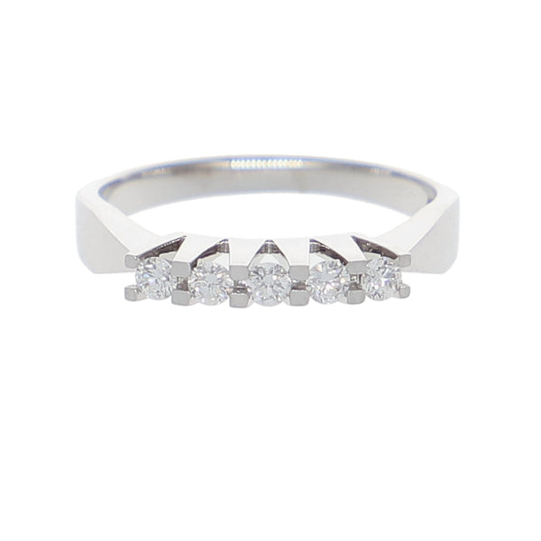 Anillo Oro Blanco Cintillo AN-13891