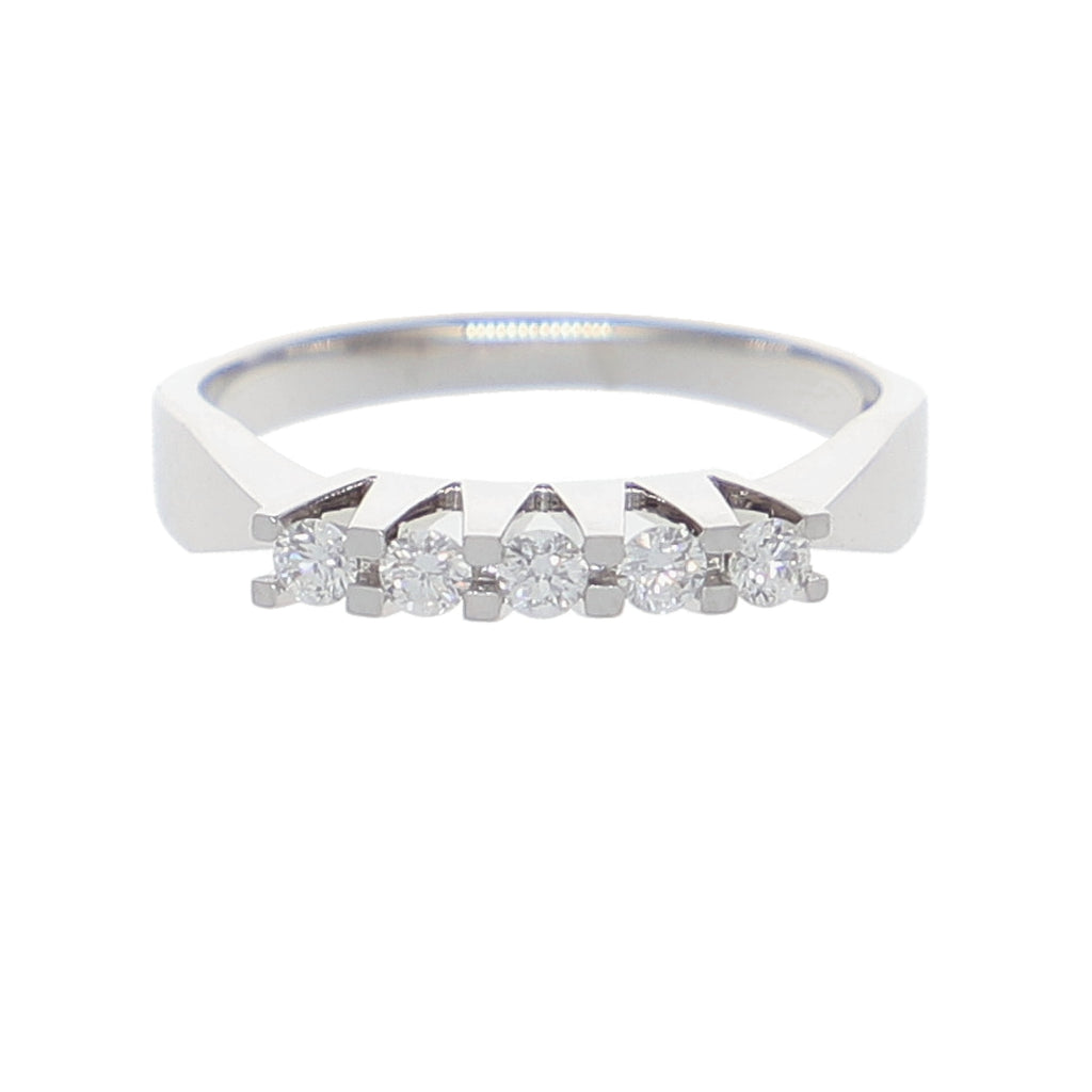 Anillo Oro Blanco Cintillo AN-13891