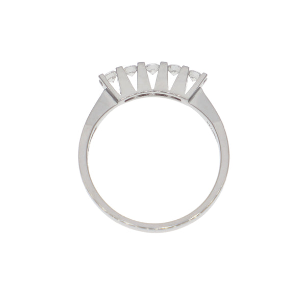 Anillo Oro Blanco Cintillo AN-13891