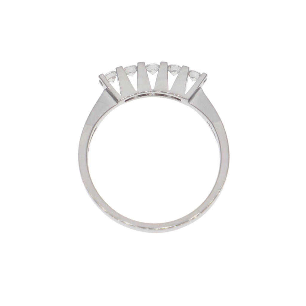 Anillo Oro Blanco Cintillo AN-13891