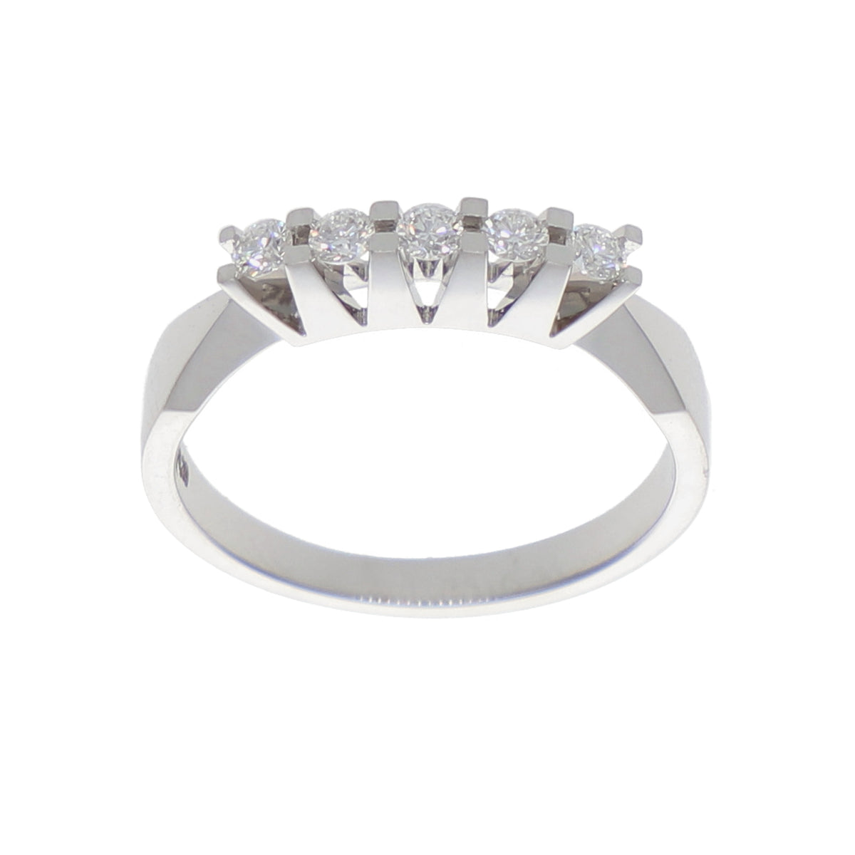 Anillo Oro Blanco Cintillo AN-13891