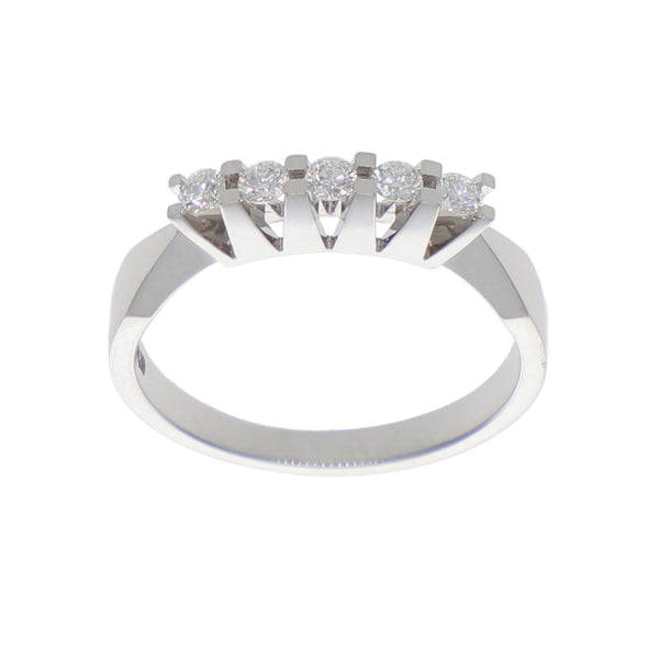 Anillo Oro Blanco Cintillo AN-13891